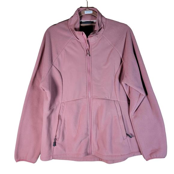 Jackets & Blazers - All in Motion Pink Fleece Front Zip Front Pockets Jacket Women Size XXL